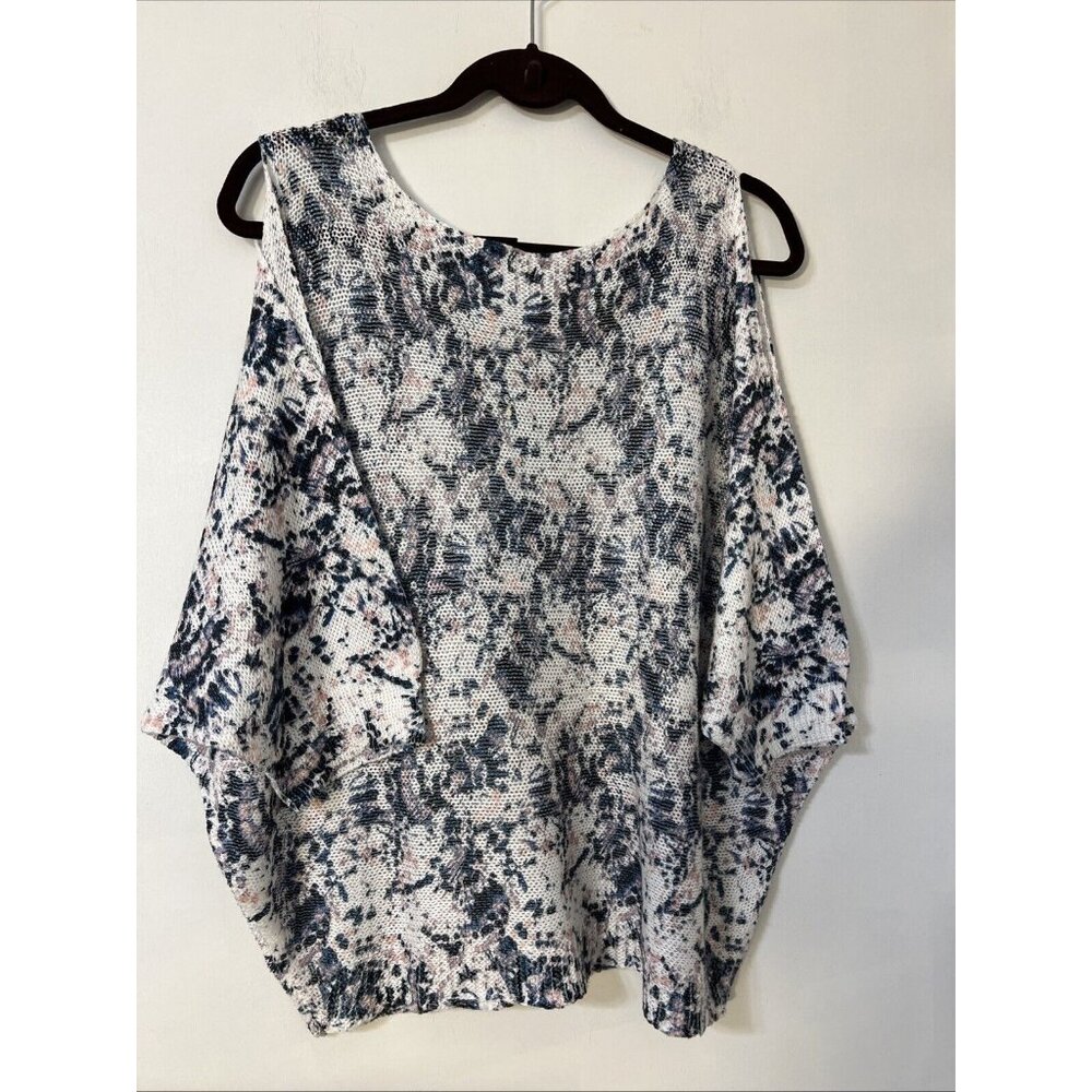 Luisa Ricci L Cold Shoulder Dolman sleeve Knitted sweater made in Italy Floral‎